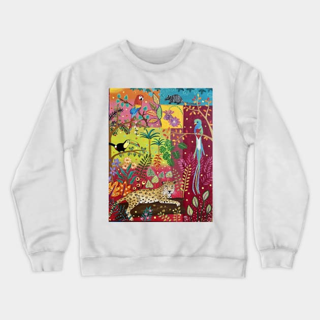 Jaguar of the Rainforest Crewneck Sweatshirt by MagaliModoux